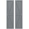 Ekena Millwork Americraft 4-Board Wood 2 Equal Panel Frmd Board-n-Batten Shutters w/Dbl Z-Bar, ARW102BF414X71CHH, PR ARW102BF414X71CHH - alternate 1